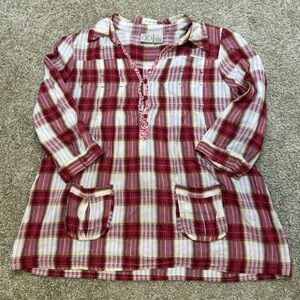 Vintage DCC Red and Yellow Plaid Shirt